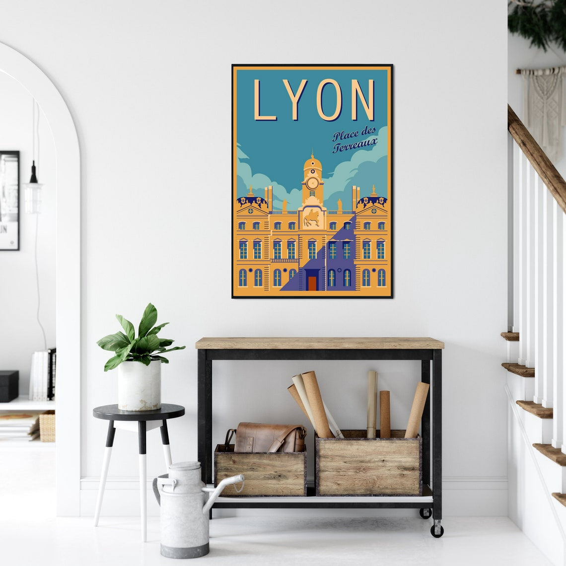 Lyon Art Wall Posters Vintage Tours Of France